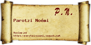 Parotzi Noémi névjegykártya